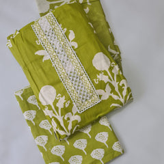 Modern Super Cotton Printed Unstiched Dress Material With Cotton Dupatta
