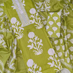 Modern Super Cotton Printed Unstiched Dress Material With Cotton Dupatta