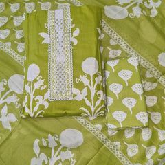Modern Super Cotton Printed Unstiched Dress Material With Cotton Dupatta
