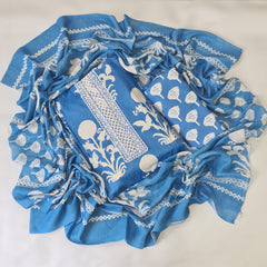 Modern Super Cotton Printed Unstiched Dress Material With Cotton Dupatta