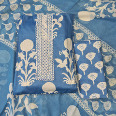 Modern Super Cotton Printed Unstiched Dress Material With Cotton Dupatta