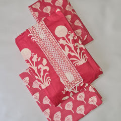 Modern Super Cotton Printed Unstiched Dress Material With Cotton Dupatta