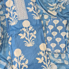 Modern Super Cotton Printed Unstiched Dress Material With Cotton Dupatta