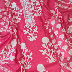Modern Super Cotton Printed Unstiched Dress Material With Cotton Dupatta