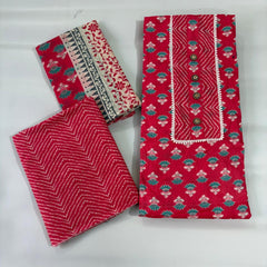 Modern Super Cotton Printed Unstiched Dress Material With Cotton Dupatta