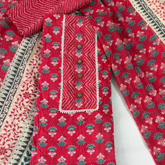 Modern Super Cotton Printed Unstiched Dress Material With Cotton Dupatta