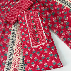 Modern Super Cotton Printed Unstiched Dress Material With Cotton Dupatta