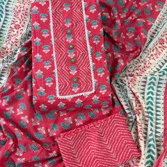 Modern Super Cotton Printed Unstiched Dress Material With Cotton Dupatta