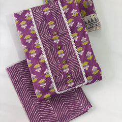 Modern Super Cotton Printed Unstiched Dress Material With Cotton Dupatta
