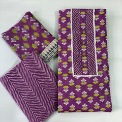 Modern Super Cotton Printed Unstiched Dress Material With Cotton Dupatta