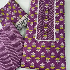 Modern Super Cotton Printed Unstiched Dress Material With Cotton Dupatta