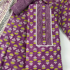 Modern Super Cotton Printed Unstiched Dress Material With Cotton Dupatta