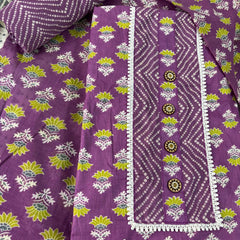Modern Super Cotton Printed Unstiched Dress Material With Cotton Dupatta