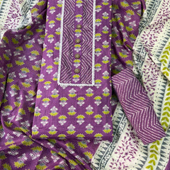 Modern Super Cotton Printed Unstiched Dress Material With Cotton Dupatta