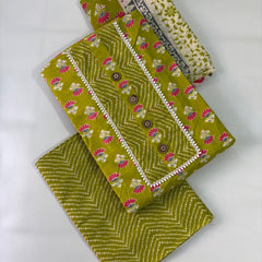 Modern Super Cotton Printed Unstiched Dress Material With Cotton Dupatta