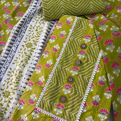 Modern Super Cotton Printed Unstiched Dress Material With Cotton Dupatta
