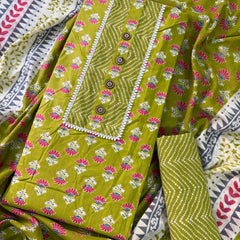 Modern Super Cotton Printed Unstiched Dress Material With Cotton Dupatta
