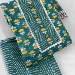 Modern Super Cotton Printed Unstiched Dress Material With Cotton Dupatta