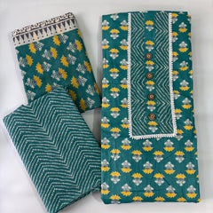 Modern Super Cotton Printed Unstiched Dress Material With Cotton Dupatta