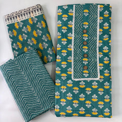 Modern Super Cotton Printed Unstiched Dress Material With Cotton Dupatta