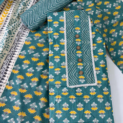 Modern Super Cotton Printed Unstiched Dress Material With Cotton Dupatta