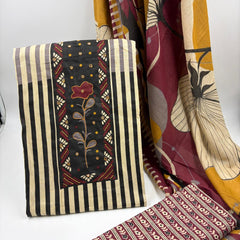 Modern Super Cotton Printed Unstiched Dress Material With Cotton Dupatta