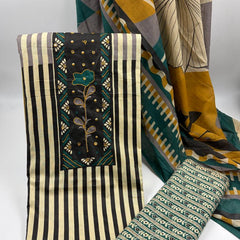 Modern Super Cotton Printed Unstiched Dress Material With Cotton Dupatta