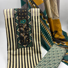 Modern Super Cotton Printed Unstiched Dress Material With Cotton Dupatta